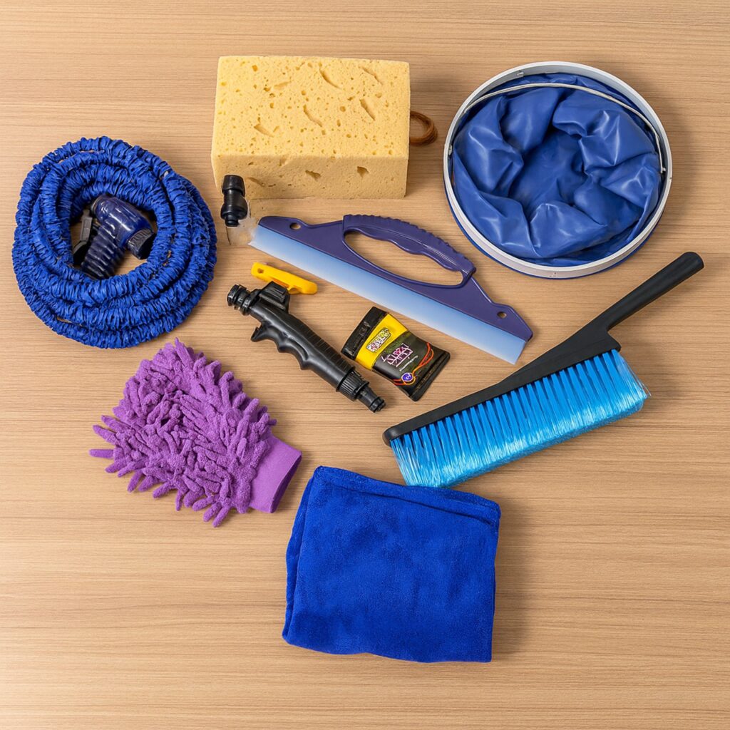 Premium 9-in-1 Car Washing and Cleaning Kit (Set) - Front View by Nari Haat, Indian ethnic wear, women clothing, desi...