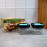 Supermom Airtight Kitchen Storage Containers – (2 Pc Set / 500 ml) - Fabric Detail by Nari Haat, Indian ethnic wear...
