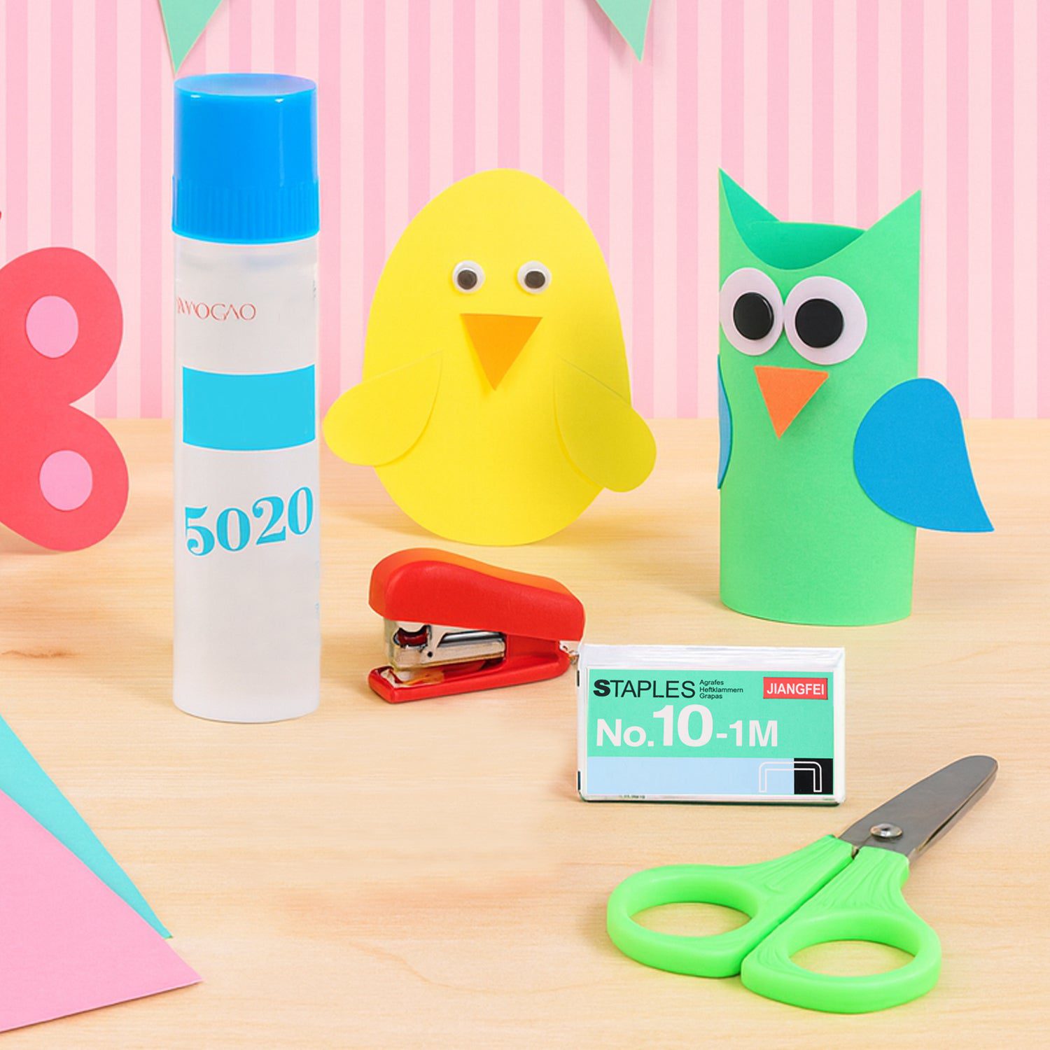 02_craft-set.jpg Kids' Crafting and Stationery Set – 4 Pc Set - Front View by Nari Haat, Indian ethnic wear, women clothing, designe...