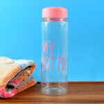 350 ml Approx Transparent Plastic Water Bottle with Leakproof Lid (1 Pc) - Back View by Nari Haat, Indian ethnic wear...