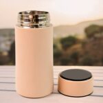 Stainless Steel Travel Water Bottle Approx 300ML(1 Pc) - Back View by Nari Haat, Indian ethnic wear, women clothing, ...