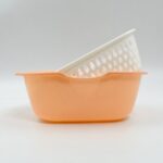 2 In 1 Basket Strainer To Rinse Various Types Of Items Like Fruits, Vegetables Etc. - Fabric Detail by Nari Haat, Ind...