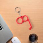 2-in-1 Plastic Dual-Finger Mobile Stand cum Keyring  (1 Pc, Mixed Color) - Neckline Detail by Nari Haat, Indian ethni...