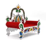 Bal Gopal Sihasan Throne - Large Decorative Stand for Home Temple Deity Display - Full Detail by Nari Haat, Indian et...