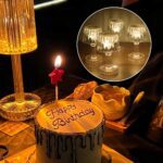 Battery Operated Decorative LED Mini Table Lamp (6 Pc / Set) - Closeup Embroidery by Nari Haat, Indian ethnic wear, w...