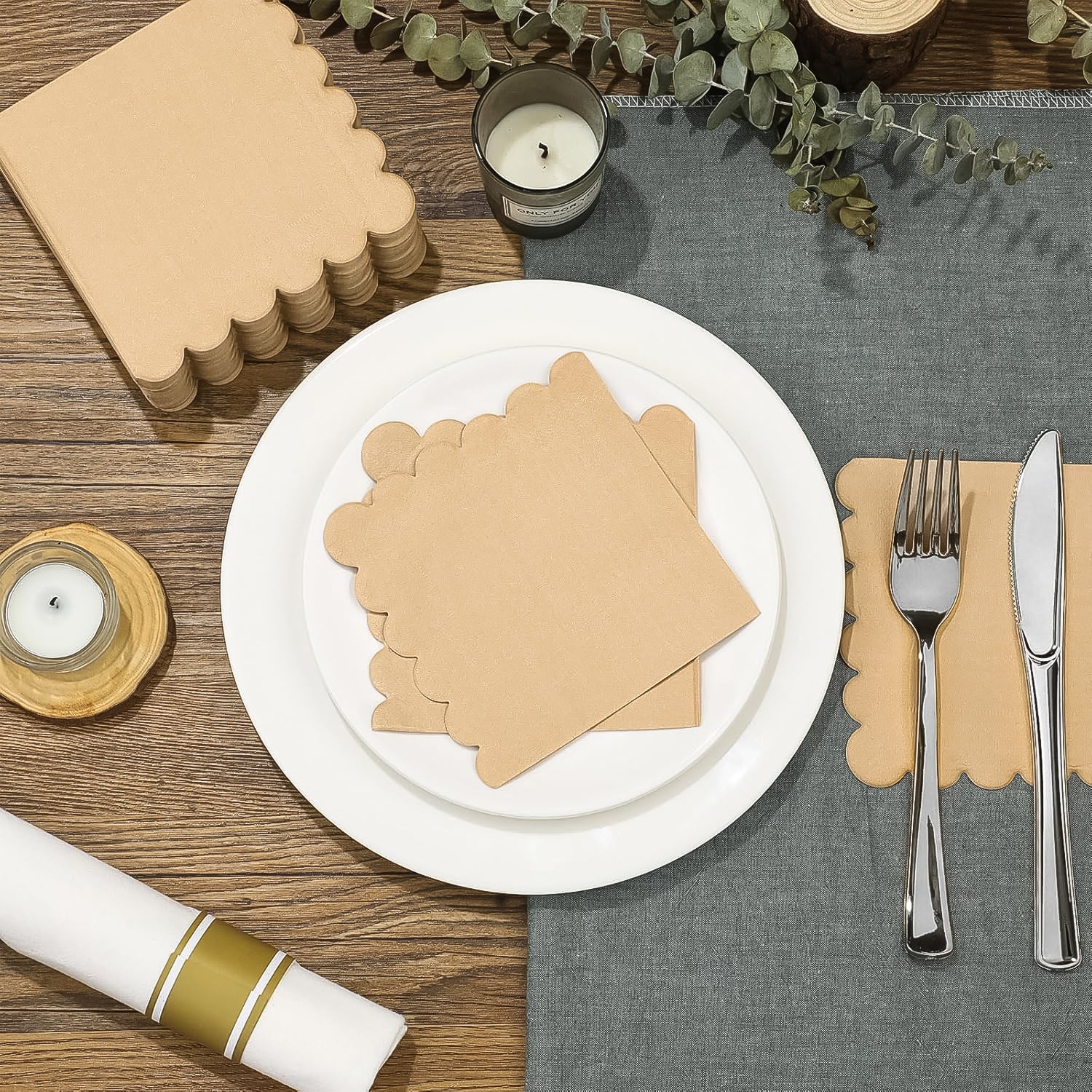 02_ff431f92-8777-41db-9dea-07970ed3a1ef.jpg Disposable Scalloped Edge Tissue Napkins Set (120 Pc) - Front View by Nari Haat, Indian ethnic wear, women clothing, ...