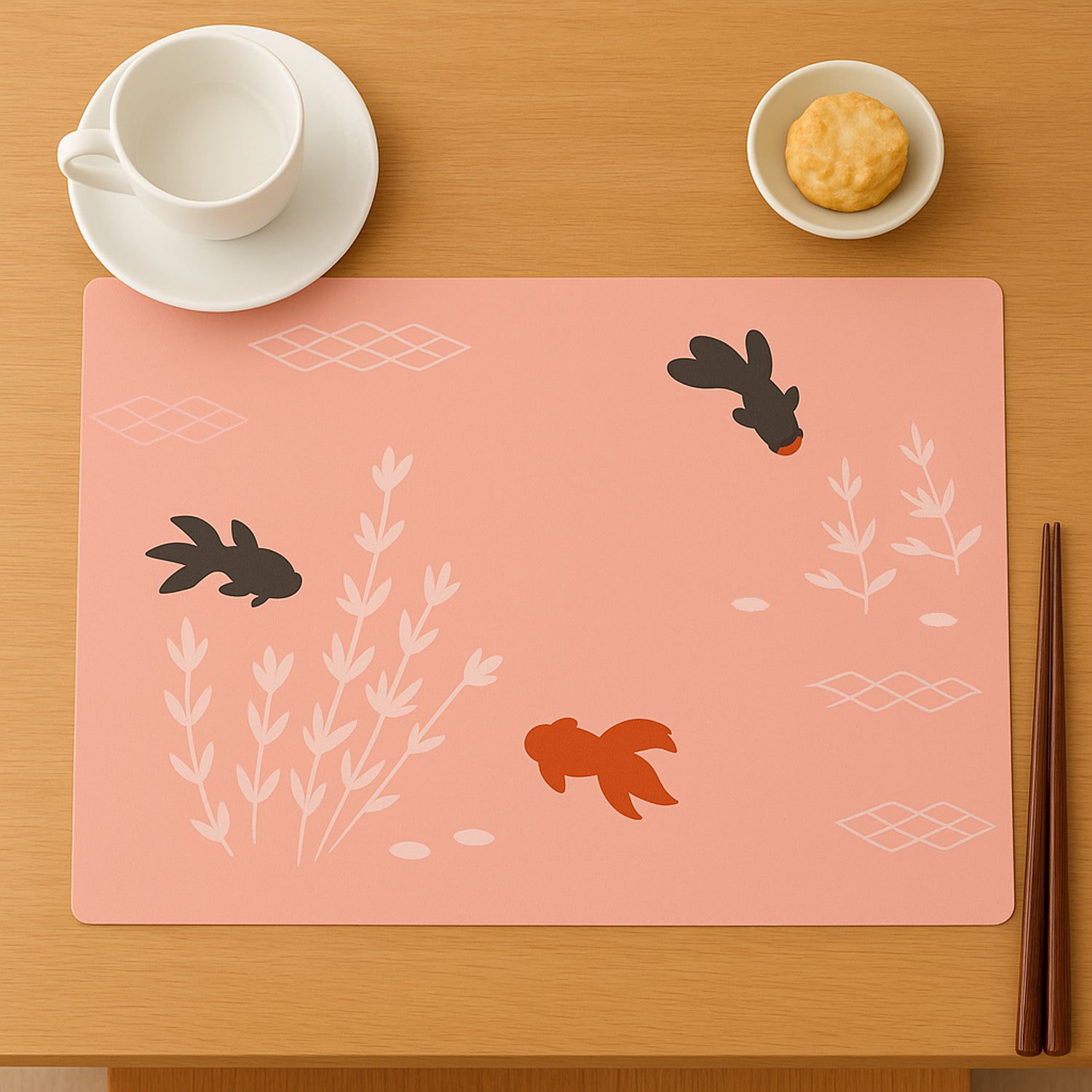 02_food-mat.jpg Decorative Dining Table Placemats with Elegant Design (4 Pc / 45x35 Cm) - Front View by Nari Haat, Indian ethnic wear...