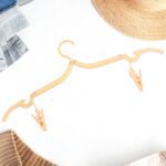 Folding Hanger with Clips for Clothes, Adjustable Hanger (1 Pc) - Front View by Nari Haat, Indian ethnic wear, women ...