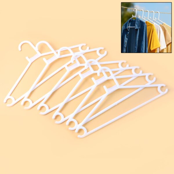 Plastic Clothes Hangers – Set of 6 - Front View by Nari Haat, Indian ethnic wear, women clothing, designer suit