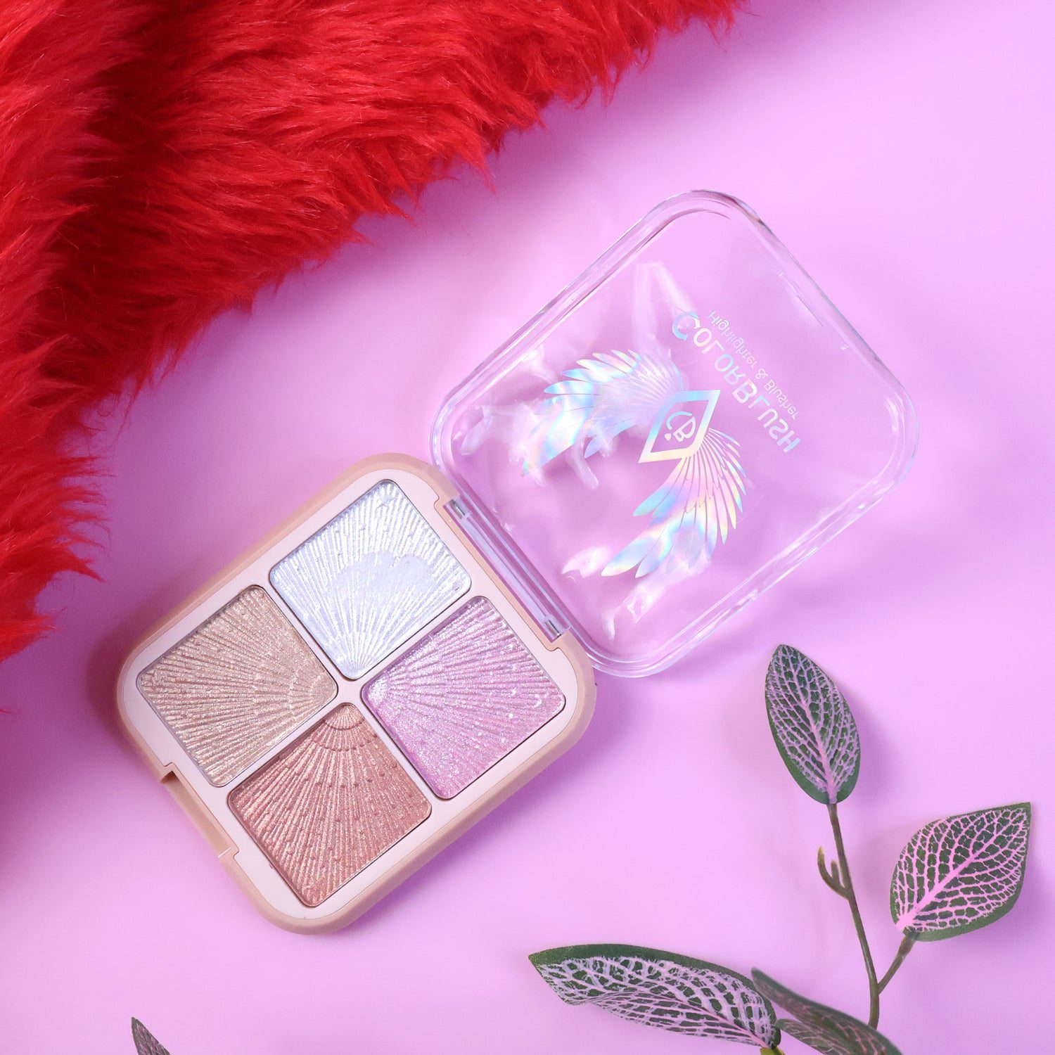 02_highliter.jpg 4-in-1 Shimmer Highlighter & Illuminator Palette (12 GM / 1 Pc) - Front View by Nari Haat, Indian ethnic wear, women ...