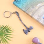 Premium Metal Axe Keychain (1 Pc) - Front View by Nari Haat, Indian ethnic wear, women clothing, designer suit