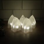 LED Flameless Decorative Lantern Lights - (5 Pc / Set) - Front View by Nari Haat, Indian ethnic wear, women clothing,...