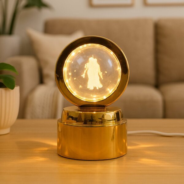 Radhe Krishna Crystal Ball Night Light – 1 Pc - Front View by Nari Haat, Indian ethnic wear, women clothing, design...