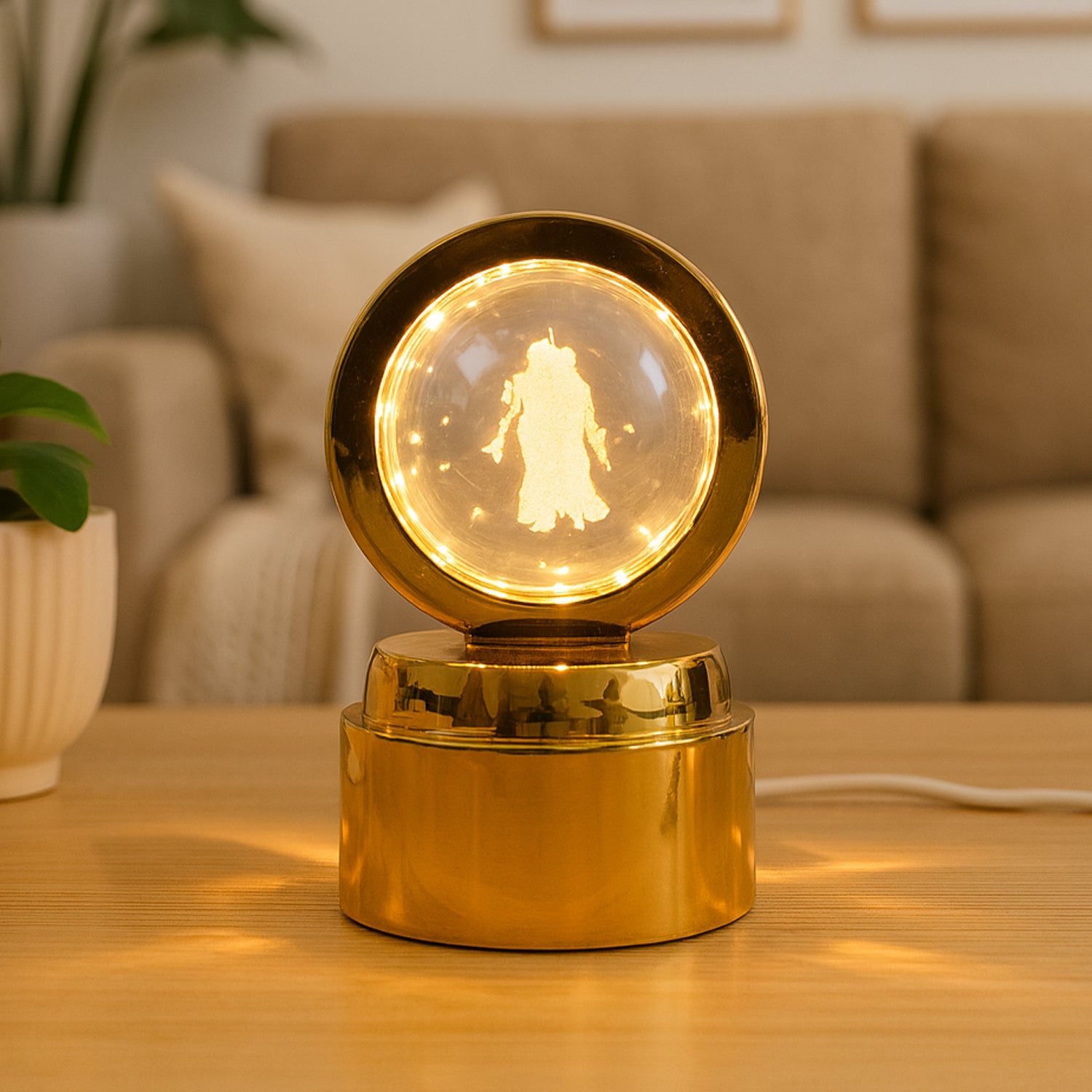 02_light_50cadc09-50a8-4412-95e5-980356a92f67.jpg Radhe Krishna Crystal Ball Night Light – 1 Pc - Front View by Nari Haat, Indian ethnic wear, women clothing, design...