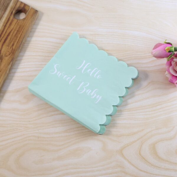 Hello Sweet Baby Party Paper Napkins (31 x 31 cm / 24 Pc) - Front View by Nari Haat, Indian ethnic wear, women clothi...