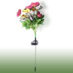 Solar-Powered LED Butterfly Garden Flower Light - Front View by Nari Haat, Indian ethnic wear, women clothing, design...