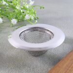 Stainless Steel Kitchen Sink Drain Strainer / Stopper (Small (7 Cm)/ 1 Pc) - Front View by Nari Haat, Indian ethnic w...