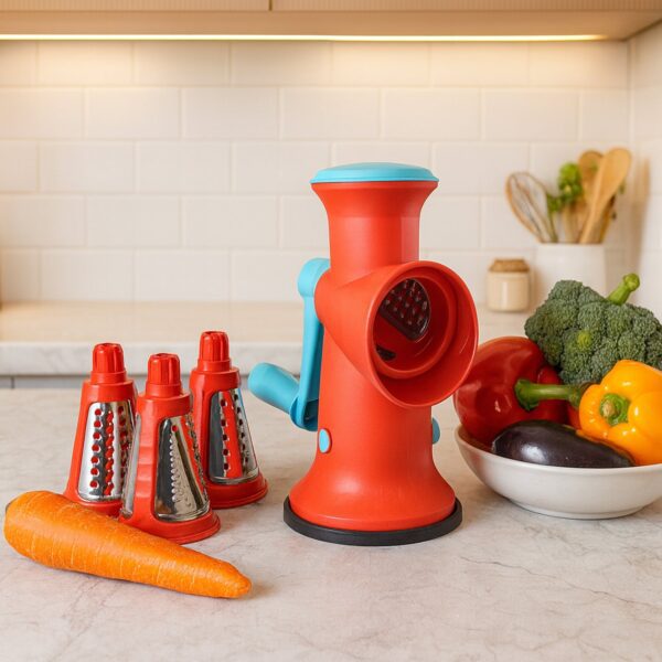 Apex 4 in 1 Signature Rotary Grater with Interchangeable Blades - Front View by Nari Haat, Indian ethnic wear, women ...