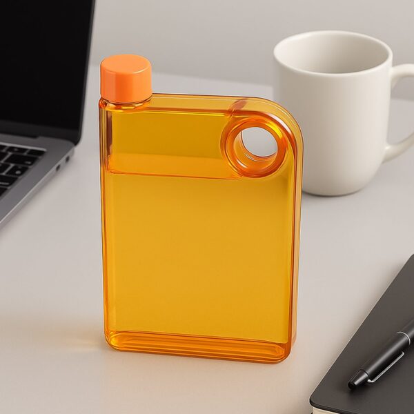 Multicolor notebook style slim water bottle 380ml