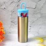 Stainless Steel Double Wall Water Bottle (300ml) - Front View by Nari Haat, Indian ethnic wear, women clothing, desig...