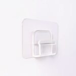 Heavy-Duty Transparent Wall Hook with Seamless Adhesive Backing (1 Pc) - Sleeve Design by Nari Haat, Indian ethnic we...