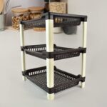 Apex Big Multi use Plastic Storage Rack – 3-Tier (1 Pc) - Back View by Nari Haat, Indian ethnic wear, women clothin...