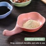 Mini Flower-Shaped Sauce Dish with Handle - Back View by Nari Haat, Indian ethnic wear, women clothing, designer suit