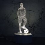 3D Illusion LED Night Lamp with Football Player Design - Neckline Detail by Nari Haat, Indian ethnic wear, women clot...
