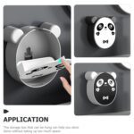 Plastic Cute Panda Soap Box – Wall Mounted Flip-Top Drain Soap Case (1 Pc) - Sleeve Design by Nari Haat, Indian eth...