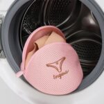 Lingerie Wash Bag – Dome-Shaped Protective Mesh Laundry Pouch with Zip Closure (1 Pc) - Fabric Detail by Nari Haat,...