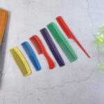 Assorted Styling Hair Comb - (6 Pc / Set) - Closeup Embroidery by Nari Haat, Indian ethnic wear, women clothing, desi...