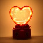 Heart-Shaped Love Couple Decorative Showpiece (1 Pc) - Closeup Embroidery by Nari Haat, Indian ethnic wear, women clo...