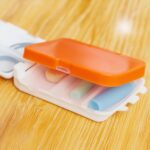 Portable Dual-Sided Pill Organizer Box (1 Pc) - Closeup Embroidery by Nari Haat, Indian ethnic wear, women clothing, ...