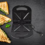 Sandwich Maker Makes Sandwich Non-Stick Plates| Easy to Use with Indicator Lights Sandwich toaster - Back View by Nar...