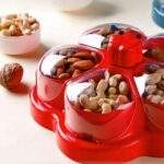 Supermom Lotus Shape Rotating Dry Fruit & Snack Organizer Box Compartments (1 Pc) - Back View by Nari Haat, Indian et...