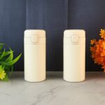 Stainless Steel Thermos Water Bottle 320lm (1 Pc) - Fabric Detail by Nari Haat, Indian ethnic wear, women clothing, d...