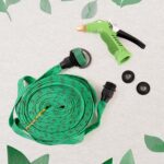 Approx 10 Meter Flexible Garden Water Pipe with High-Pressure Spray Nozzle - Back View by Nari Haat, Indian ethnic we...