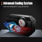 Tire Inflator Portable Air Compressor 12V Small Air Pump for Car Tires Bicycle Bike - Neckline Detail by Nari Haat, I...
