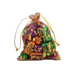 Decorative Gift Potli with 10 Premium Chocolates – Reusable Festive Return Gift Hamper - Neckline Detail by Nari Ha...