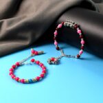 Traditional and Trendy Beaded Bracelet with Adjustable Chain (1 Pc) - Front View by Nari Haat, Indian ethnic wear, wo...