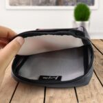 Handcrafted Multipurpose Zipper Pouch with Traditional Art Print (1 Pc) - Neckline Detail by Nari Haat, Indian ethnic...