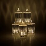 Premium Crystal Effect LED Flameless Candle Lights (5 Pc) - Neckline Detail by Nari Haat, Indian ethnic wear, women c...