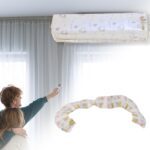 Air Conditioning Dust Cover - Folding AC Cover for Protection (1 Pc, 1.5 Ton) - Back View by Nari Haat, Indian ethnic...