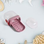 Multipurpose Plastic Soap Dish with Transparent Dust-Proof Lid, Sabudani (1 Pc) - Back View by Nari Haat, Indian ethn...