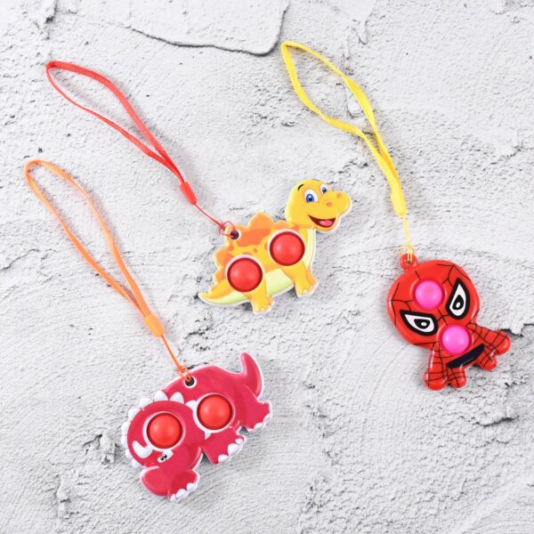 Silicone Push Pop Bubble Fidget Toy Keychain (1 Pc) - Front View by Nari Haat, Indian ethnic wear, women clothing, de...