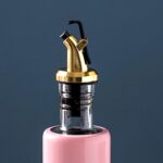 Olive Oil Dispenser – Leakproof Glass Bottle with Non-Drip Spout (300 ML) - Closeup Embroidery by Nari Haat, Indian...