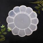 Round Compartment Plastic Storage Box (1 Pc) - Fabric Detail by Nari Haat, Indian ethnic wear, women clothing, design...