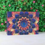 Effete Coffee Almonds Gift Hamper, Golden Rose With Bottle (3 Pc Set), Mix Color - Sleeve Design by Nari Haat, Indian...