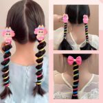 Spiral Hair Braiding Clips for Kids (12 Pc /  Mix Design) - Closeup Embroidery by Nari Haat, Indian ethnic wear, wome...