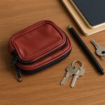 Premium Leather Zippered Card Holder & Accessories Case - Fabric Detail by Nari Haat, Indian ethnic wear, women cloth...